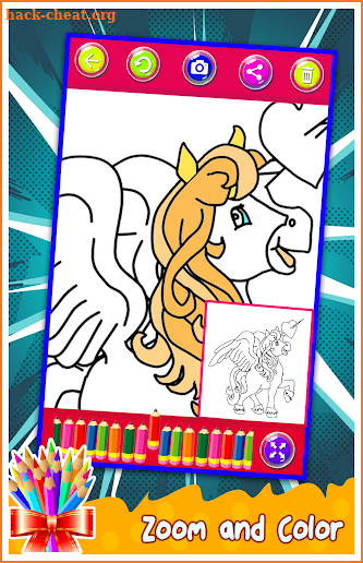 Unicorns Coloring Drawing Book New Coloring Pages screenshot