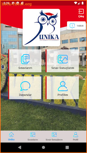 UNIKA Online Sınav screenshot