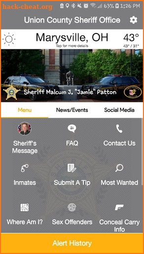 Union County Sheriff’s Office screenshot