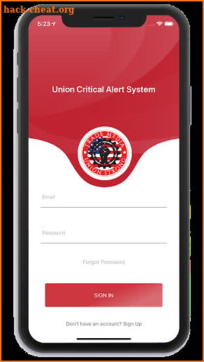 Union Critical Alert System screenshot