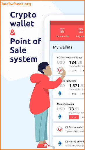 Unipayments — crypto wallet and point of sale screenshot