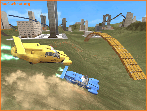Unique Flying Car; 3D Crazy Flight and Ramps screenshot