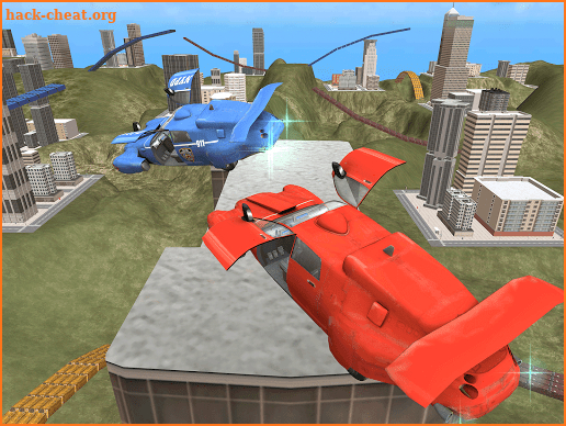 Unique Flying Car; 3D Crazy Flight and Ramps screenshot