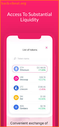 Uniswap app : Exchange Tips screenshot