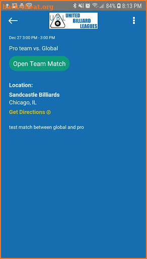 United Billiard Leagues screenshot