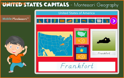 United States Capitals - Montessori Geography screenshot