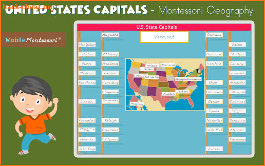 United States Capitals - Montessori Geography screenshot