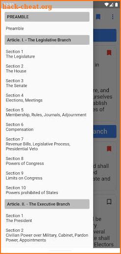 United States Constitution screenshot