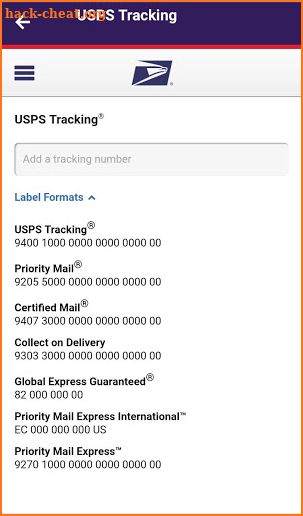 United States Postal Service screenshot