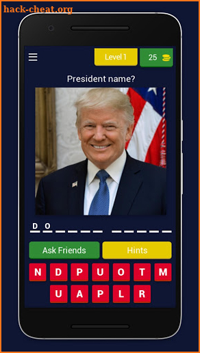 United States Presidents — Quiz — 45 US presidents screenshot