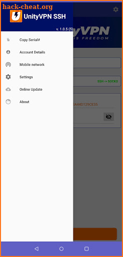 UnityVPN SSH screenshot