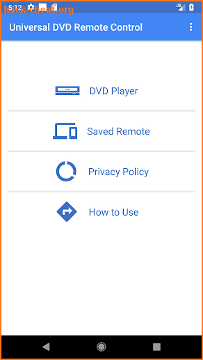Universal DVD Remote Control screenshot
