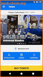 Universal Hollywood℠ App screenshot