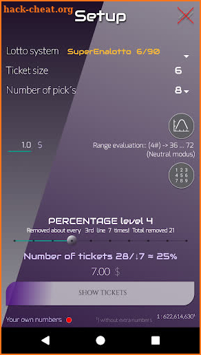 Universal Lotto screenshot