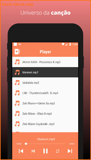 Universal music & playlist screenshot