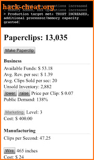 Universal Paperclips screenshot
