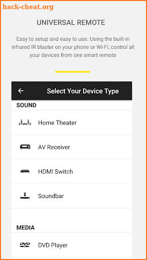 Universal Remote Control screenshot