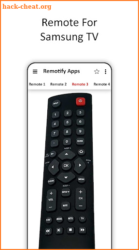 Universal Remote - Samsung TV screenshot