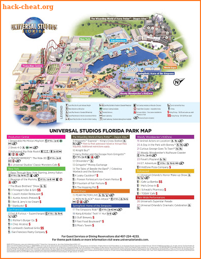 Universal Studios Florida Park Map 2019 screenshot