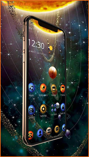 Universe Galaxy Star Planet Theme screenshot