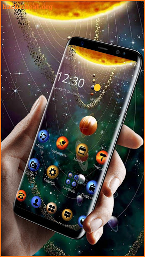 Universe Galaxy Star Planet Theme screenshot
