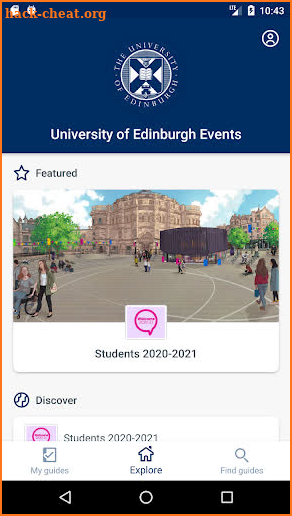 University of Edinburgh Events screenshot