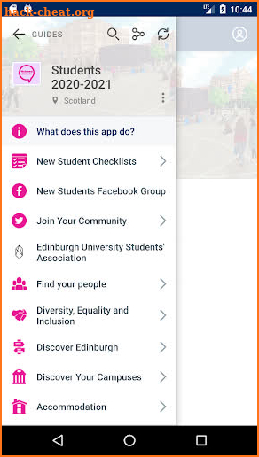 University of Edinburgh Events screenshot