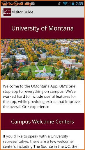 University of Montana screenshot