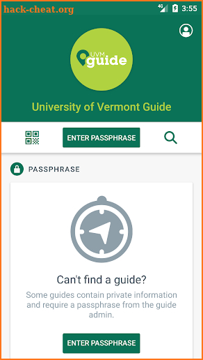 University of Vermont Guide screenshot