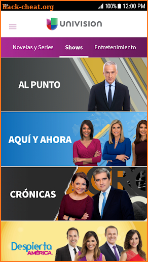 Univision screenshot