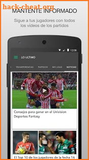 Univision Deportes Fantasy screenshot