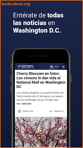 Univision Washington DC screenshot
