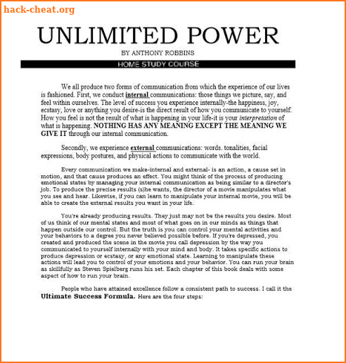 Unlimited Power By Anthony Robbins screenshot