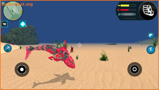 Unlimited Red Robot Shark Tranforme Battle City screenshot