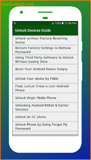 Unlock Any Device Guide : Phone Secret Tricks screenshot