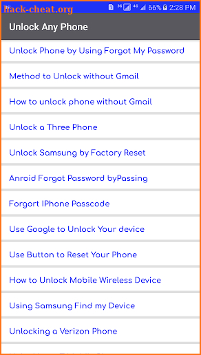 Unlock any Device Methods screenshot