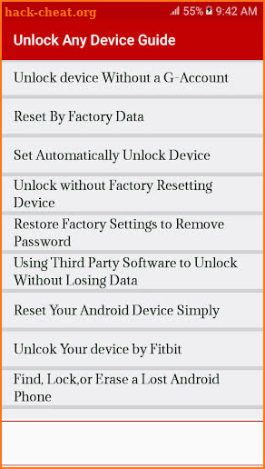 Unlock any Device Methods& Tricks screenshot