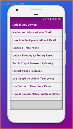 Unlock any Phone Guide screenshot