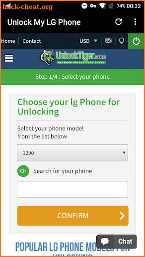 Unlock My LG Cellphone screenshot