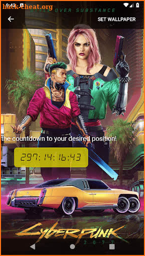 Unofficial Cyberpunk 2077 Countdown Live Wallpaper screenshot