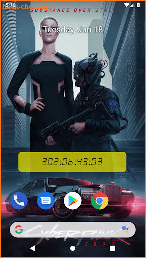Unofficial Cyberpunk 2077 Countdown Live Wallpaper screenshot