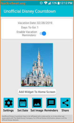 Unofficial Disney Countdown screenshot
