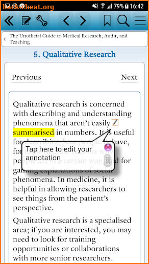 Unofficial Guide to Medical Research screenshot