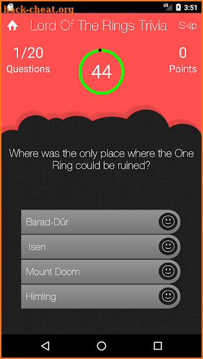 UnOfficial Lord Of The Rings Trivia Game screenshot