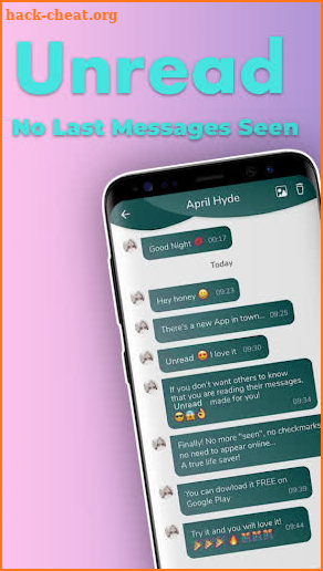 Unread: No Last Message Seen screenshot