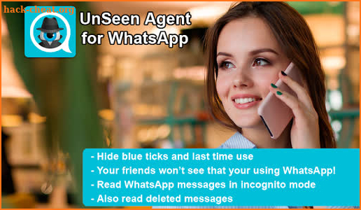 Unseen Agent - No last seen, No Blue ticks,No read screenshot