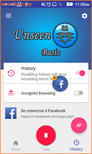 Unseen for Facebook Basic screenshot