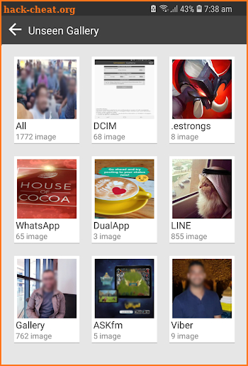 Unseen Gallery -Cached images & thumbnails Manager screenshot