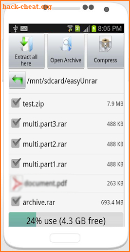 Unzip File Extractor - Open RAR 2018 ZIP file screenshot