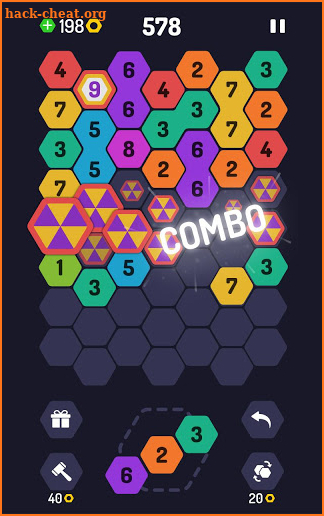 UP 9 - Hexa Puzzle! Merge Numbers to get 9 screenshot